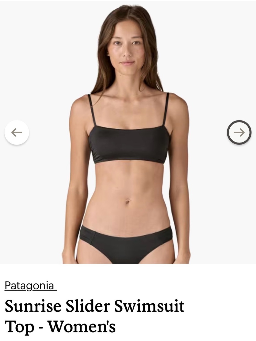 Patagonia Women’s Sunrise Slider Swim Top Black Small barely worn
